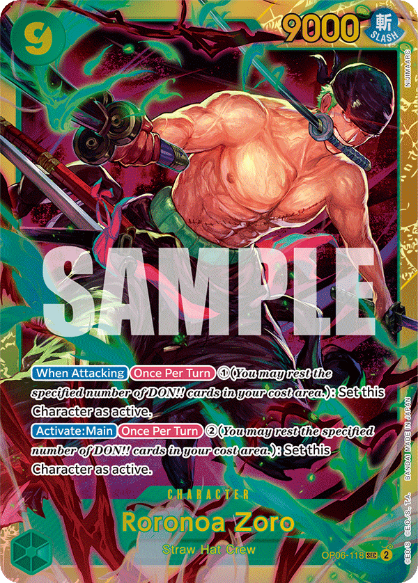 Roronoa Zoro card illustration